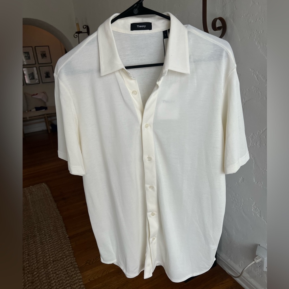 Mens Theory short sleeve shirt.